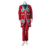 Elegant Red Santa-Inspired Uniform for Men | Custom-Made Halloweez Christmas Cosplay Outfit for Festive Events - Halloweez